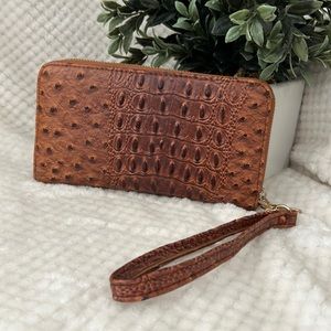 Cognac Wallet Faux Leather